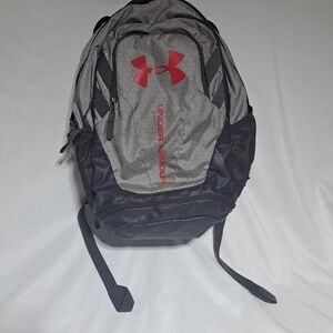 Under Armour Hustle 3.0 Gray & Red‎ Backpack